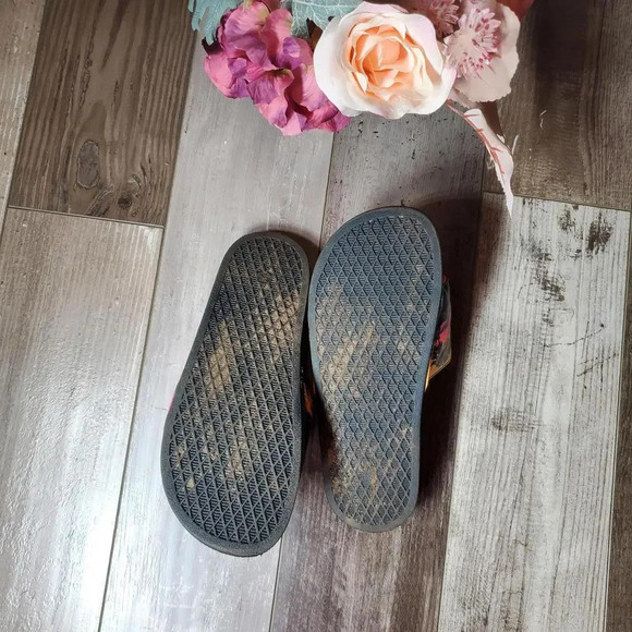 Old Navy Sunset Orange Pink Yellow Slides Size 3-4 Youth Kids - Picture 9 of 9